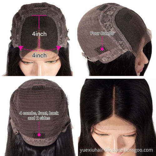 cheap wholesale 100% Human raw virgin remy Hair brazilian Peruvian straight curly for black Women Lace closure Front Wigs vendor